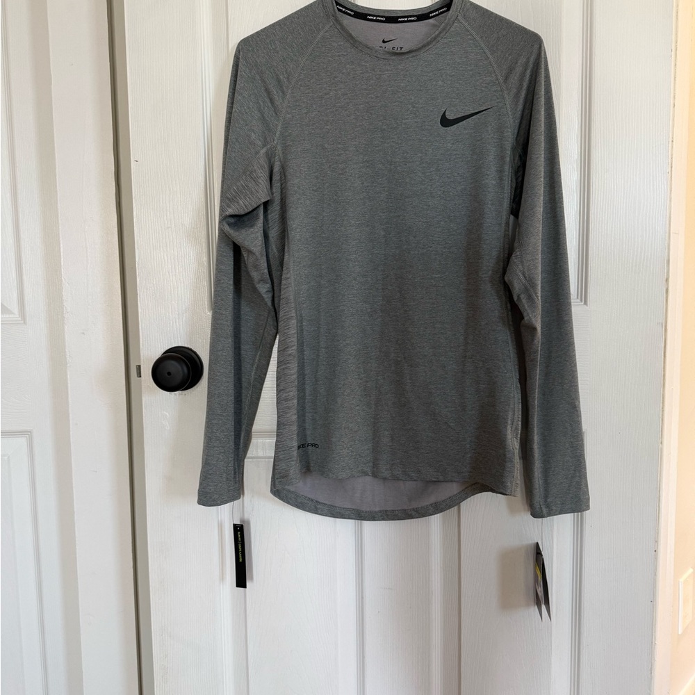 Nike Black and Gray Long Sleeve Shirt